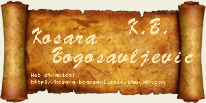 Kosara Bogosavljević vizit kartica